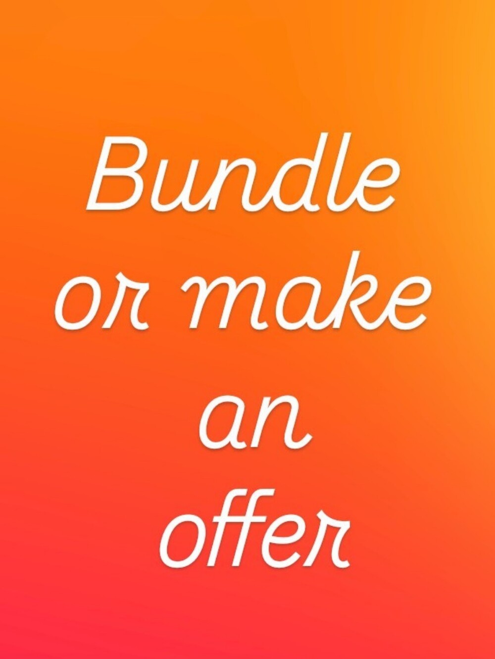 Bundle or Make an Offer Graphic - Orange Gradient